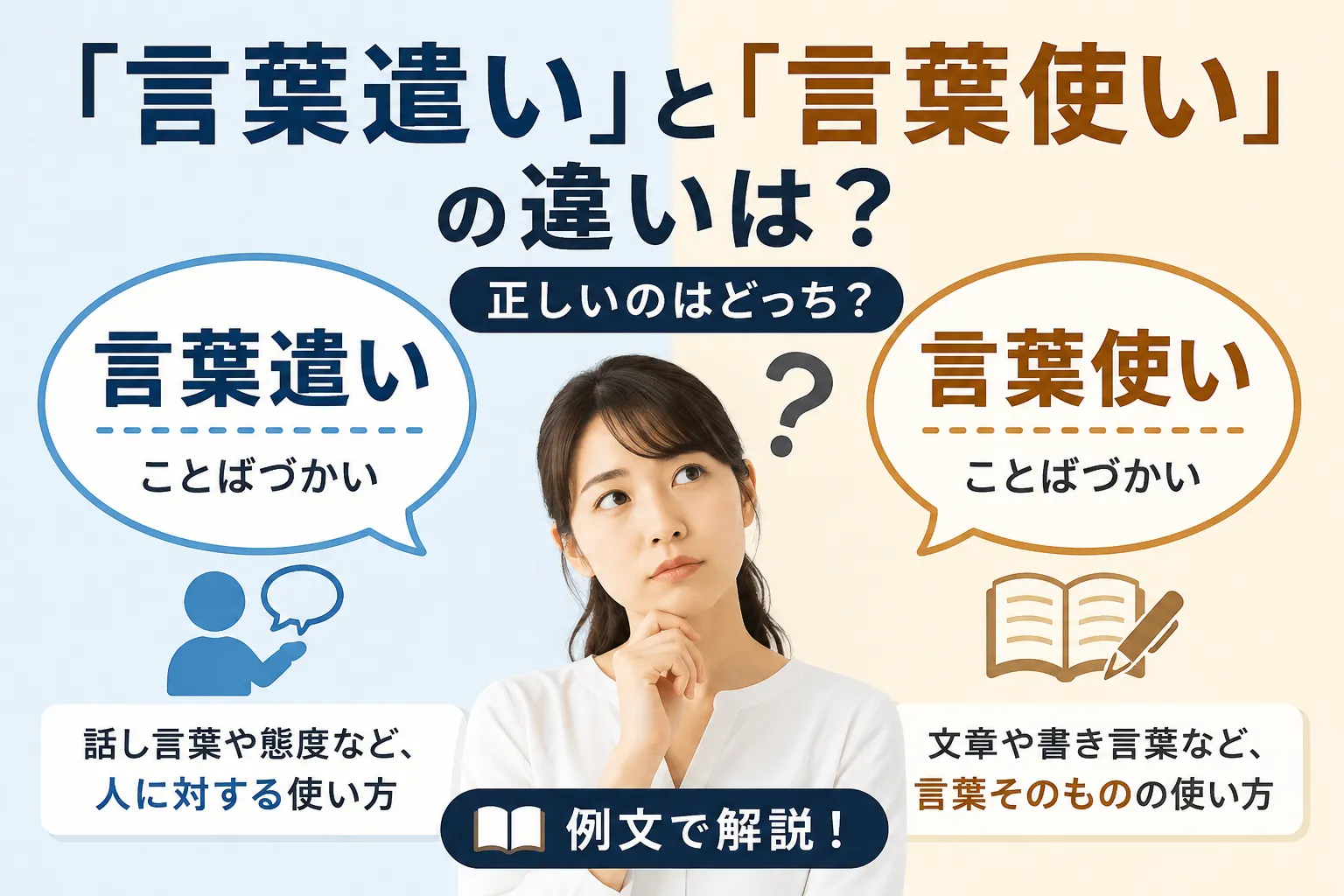 「言葉遣い」と「言葉使い」の違いは？正しいのはどっち？例文で解説